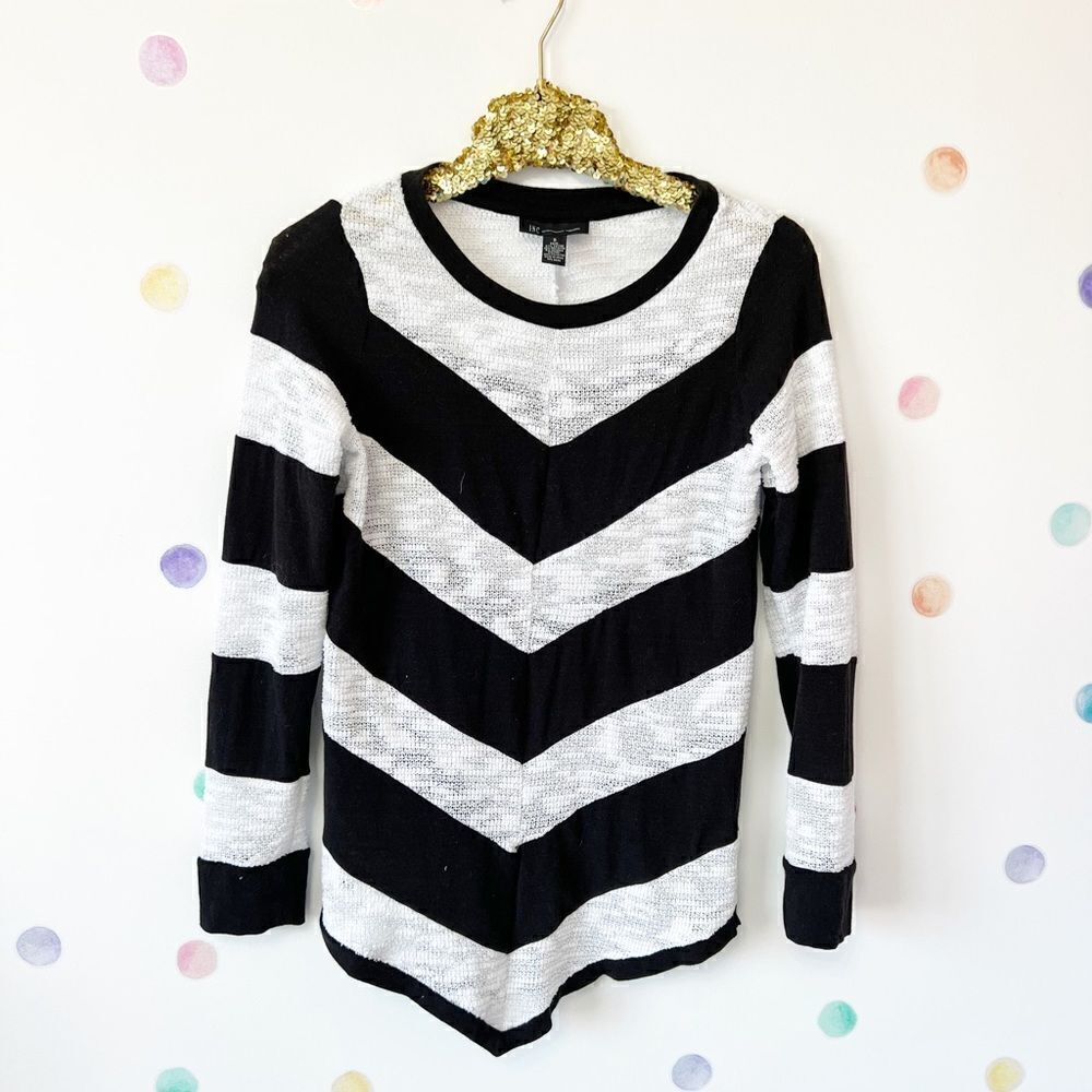 INC Black and White Sweater